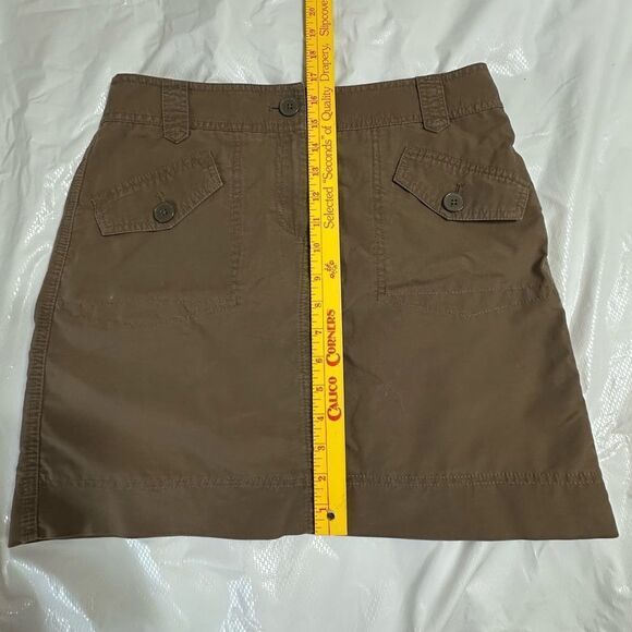 Ann Taylor Loft Khaki Green Women's Jean Skirt Size 6 - Picture 5 of 9